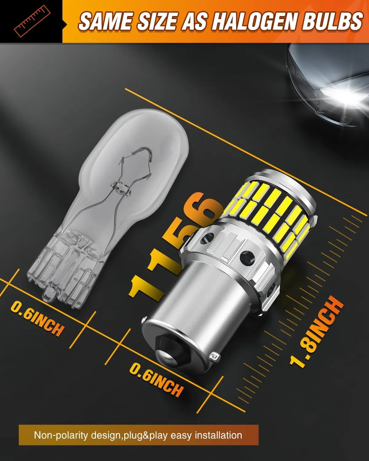 1156 4014 63SMD BA15S 7506 1003 1141 P21W LED Bulbs (Pairs)