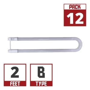 12 Pack - T8 U Bend LED Bulb U3, 13W, 2000 Lumens, 35K|40K|50K, Ballast Bypass, Single|Dual End