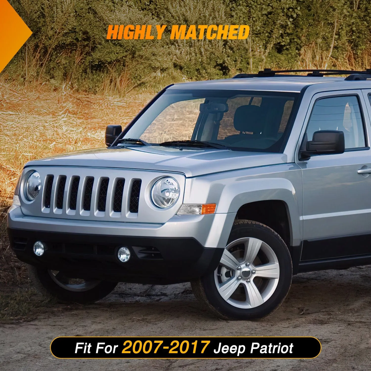 2007-2017 Jeep Patriot Front Turn Signals Light Clear Amber Driver Passenger Side