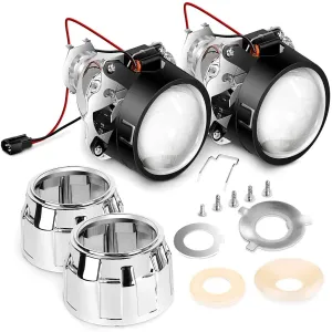 2.5 Inch Mini Projector Lens for H1 Bulb Headlights Retrofit (Pair)