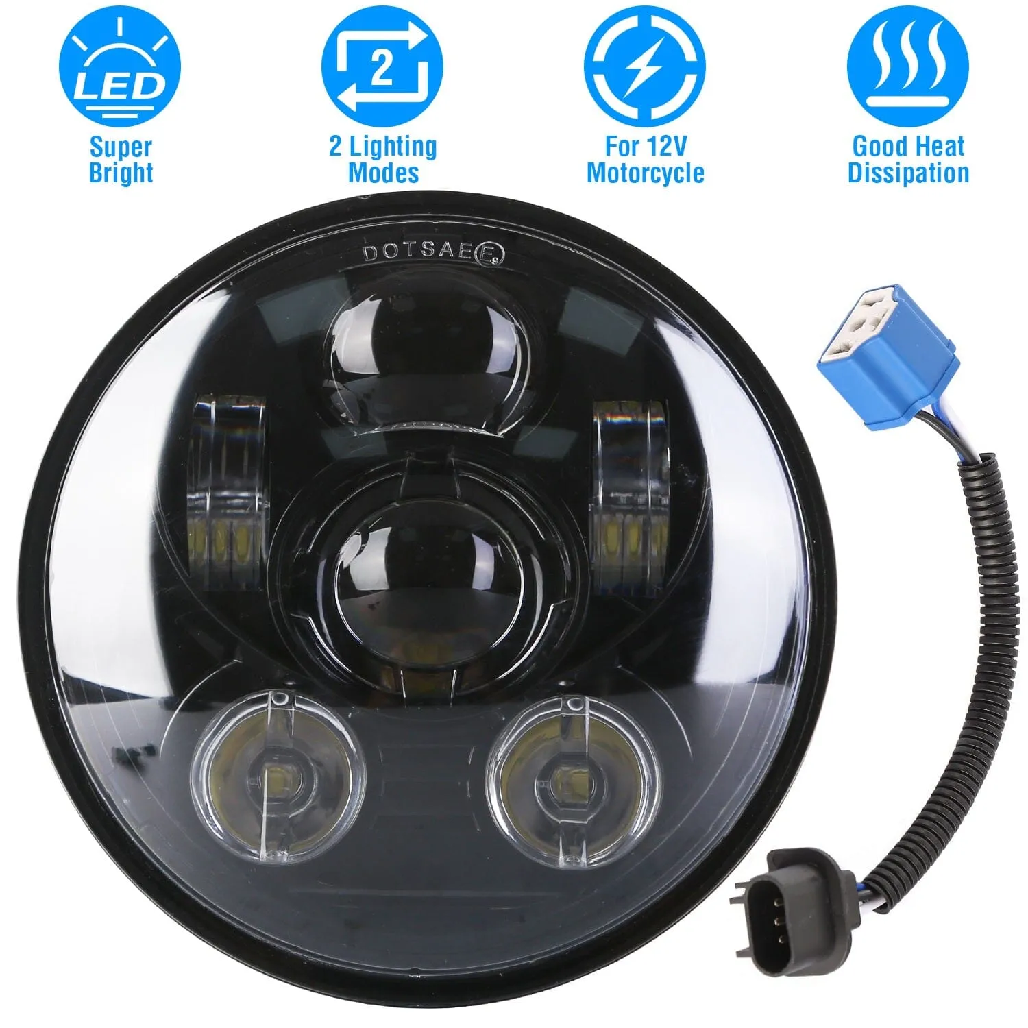 5.75-Inch LED Motorcycle Headlight