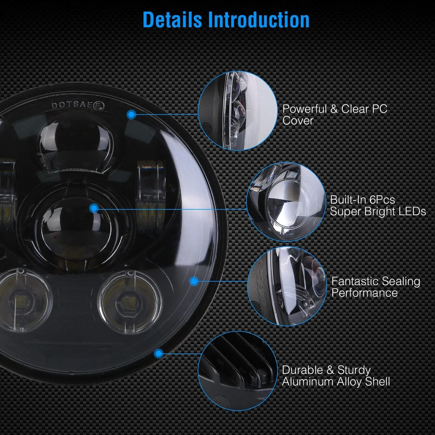 5.75-Inch LED Motorcycle Headlight