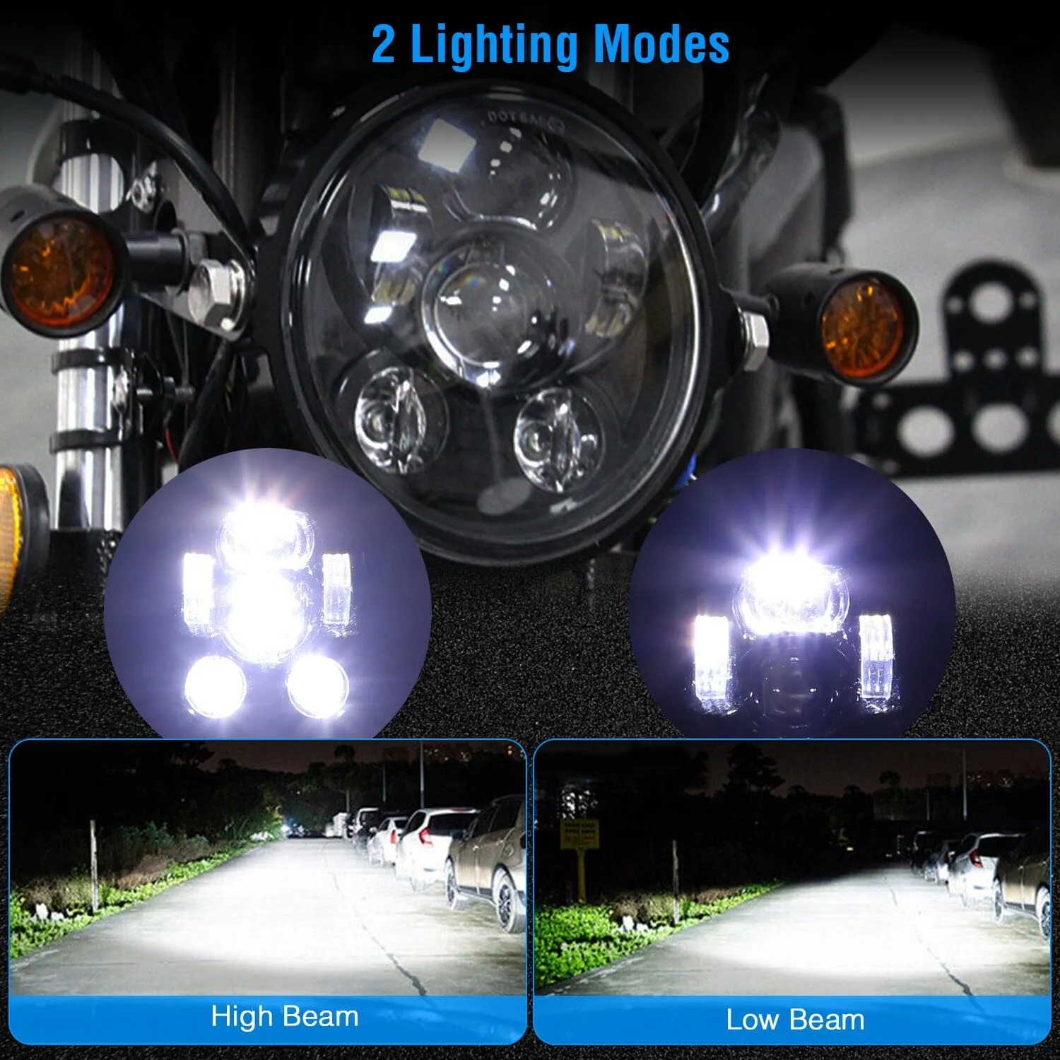 5.75-Inch LED Motorcycle Headlight