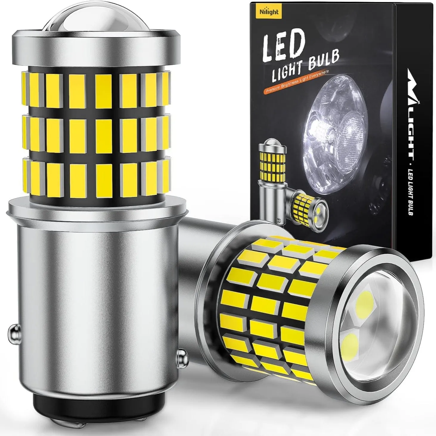 57LED 1157 6100K Cool White 2057 2357 BAY15D 7528 LED Bulb (Pair)