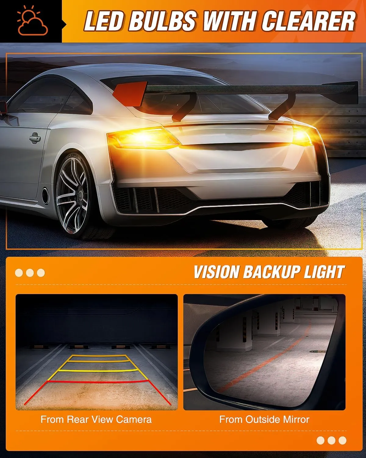 7440 7443 T20 4014 63SMD Amber Yellow LED Bulbs (Pairs)
