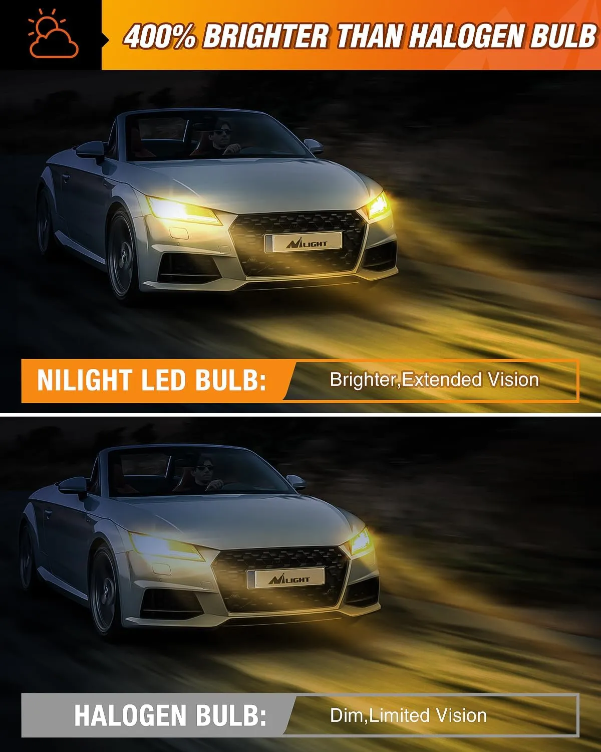 7440 7443 T20 4014 63SMD Amber Yellow LED Bulbs (Pairs)