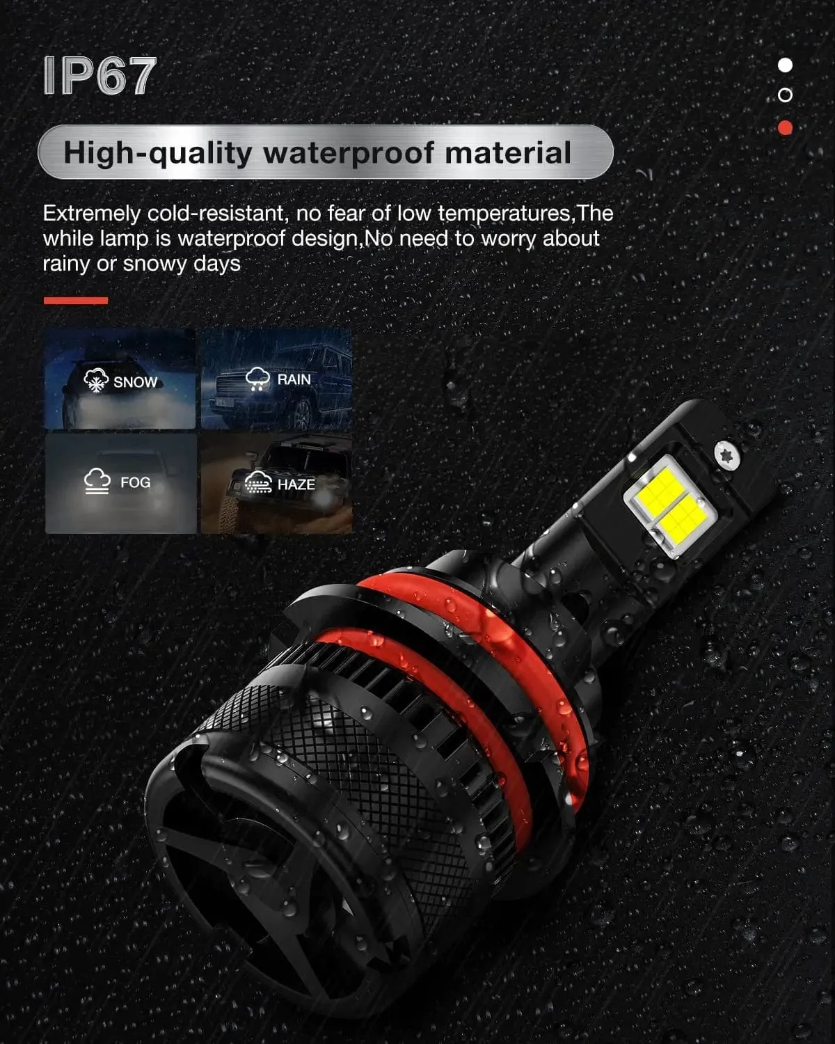 9004/HB1 LED Headlight Bulbs N40 Series 100W 20000LM 6000K IP67 | 2 BULBS