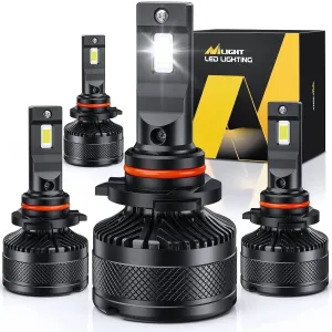 9005 9006 LED Headlight Bulbs N40 Series 200W 40000LM 6000K IP67 | 4 BULBS