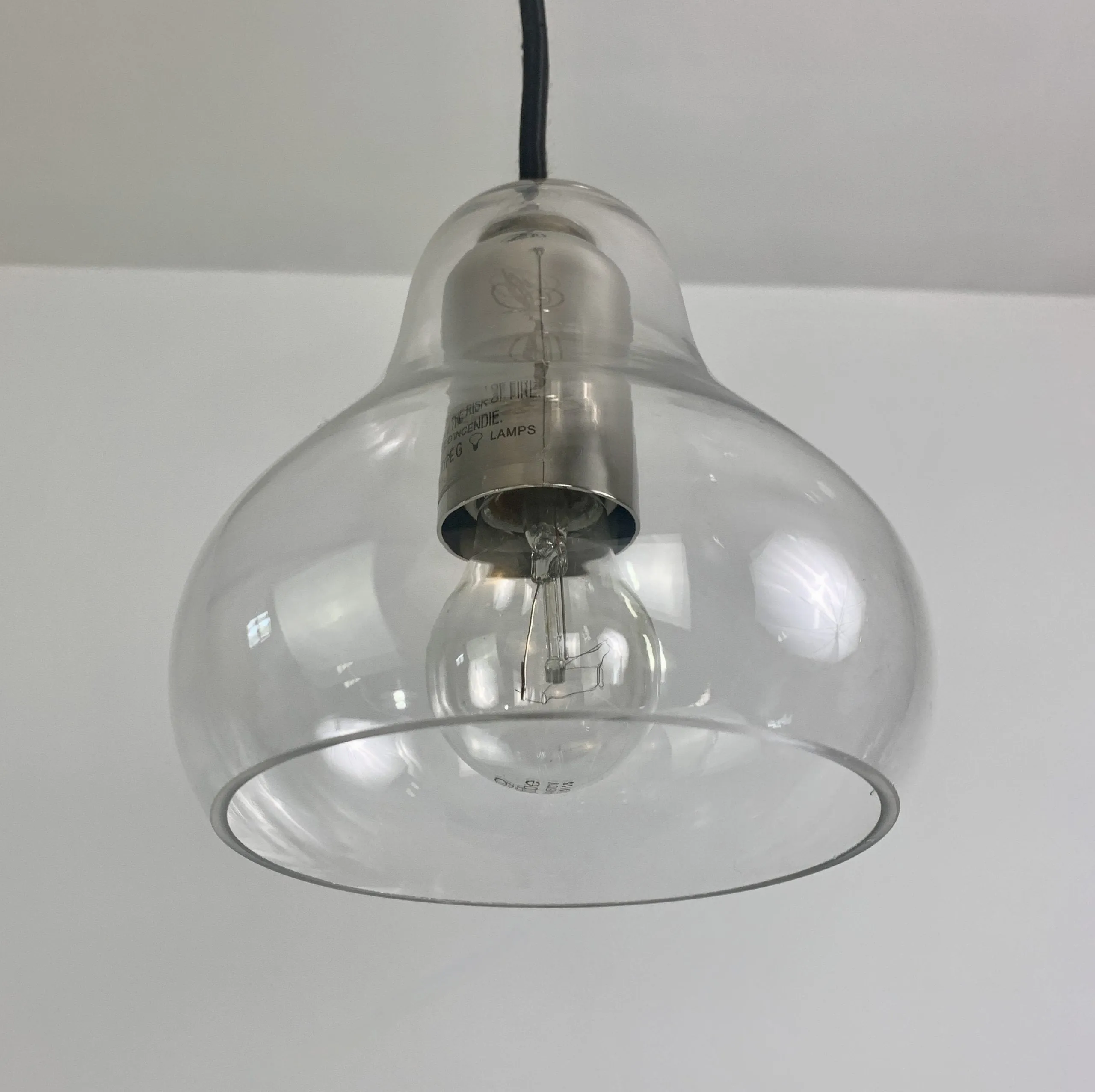 Hudson Valley Pendant Light, Nickel, Glass Shade, Contemporary