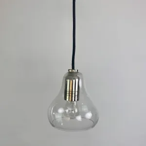 Hudson Valley Pendant Light, Nickel, Glass Shade, Contemporary