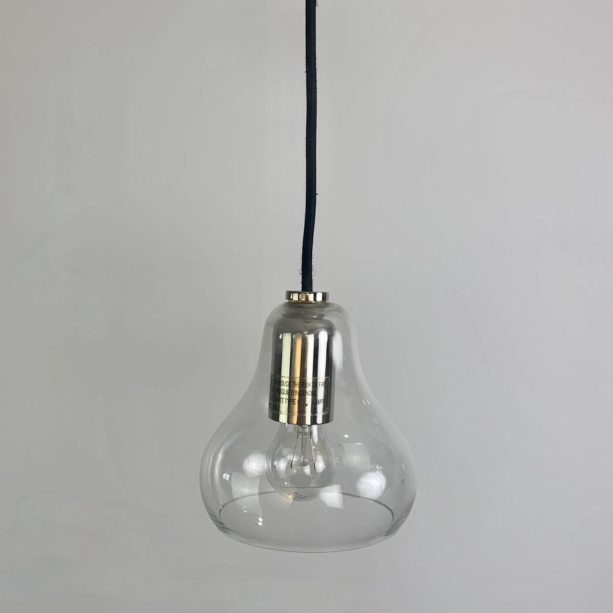 Hudson Valley Pendant Light, Nickel, Glass Shade, Contemporary
