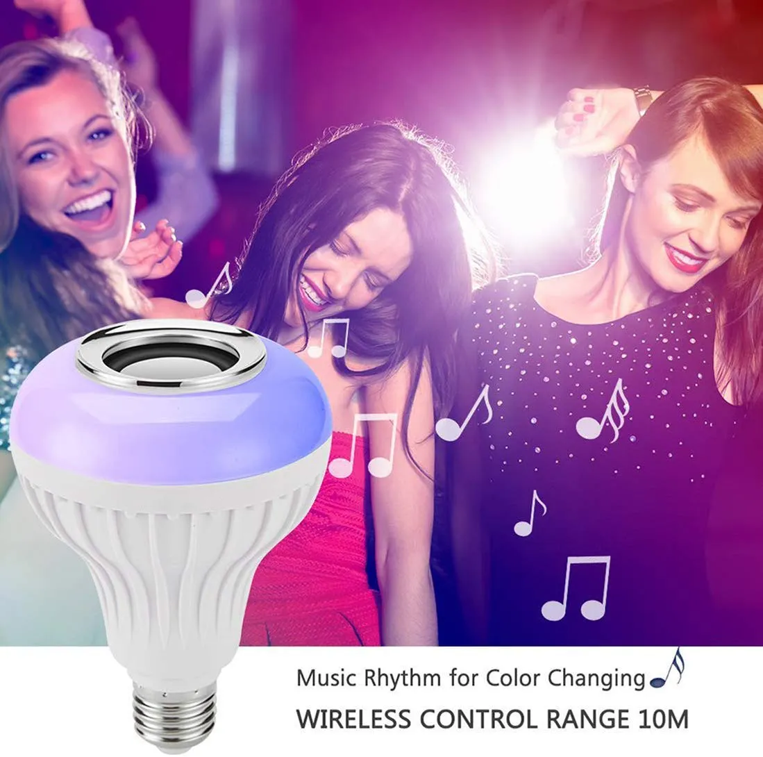 Led Bulb with Bluetooth Speaker Music Light Bulb   RGB Light Bulb Colorful Lamp with Remote Control