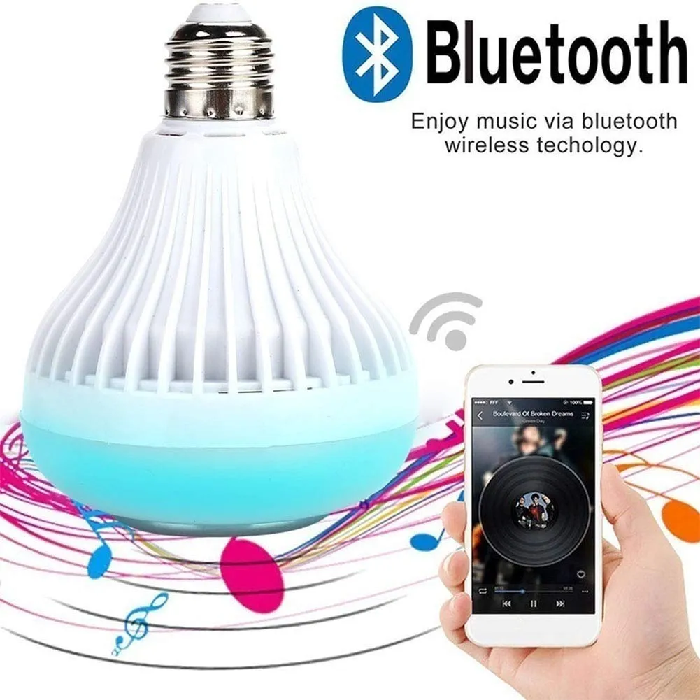 Led Bulb with Bluetooth Speaker Music Light Bulb   RGB Light Bulb Colorful Lamp with Remote Control