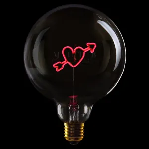 LED Filament Bulb Heart Arrow