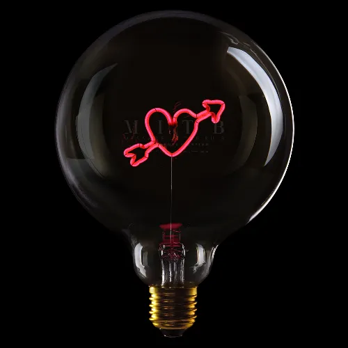 LED Filament Bulb Heart Arrow