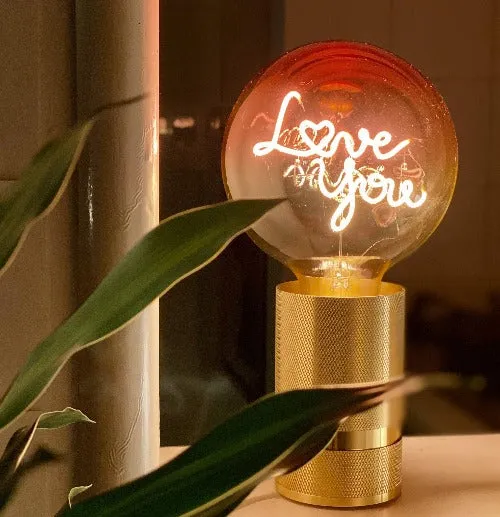 LED Filament Bulb Love You