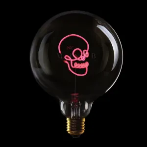 LED Filament Bulb Skull - Red