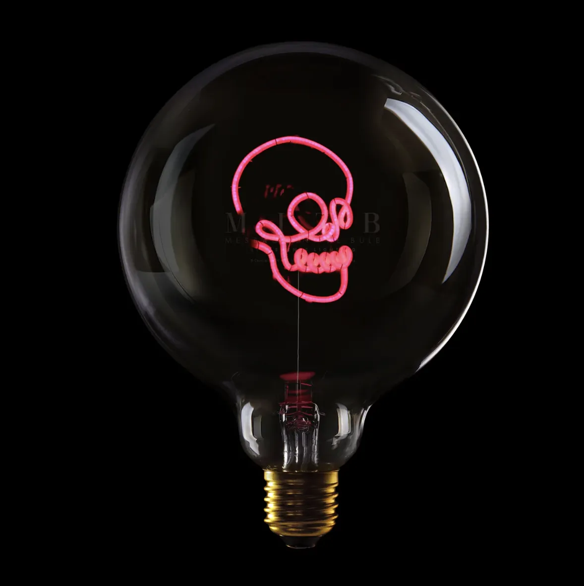 LED Filament Bulb Skull - Red