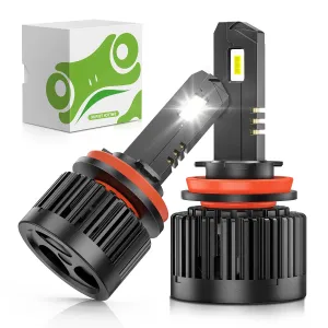 Nilight H11 LED Bulb,350% H8 H9 LED Headlight Bulbs High Brightness Than Halogen Bulbs,Low Beam H11 6000K Cool White 12000LM,2 PCS