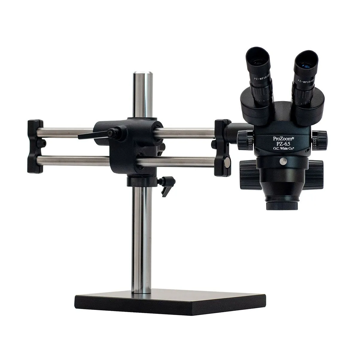 OC White TKPZ-ULP-F ProZoom&reg; PZ-6.5 Super-Wide Binocular Microscope with Dual Boom Stand & High-Output Fluorescent Ring Light