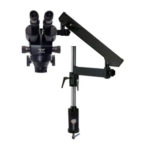 OC White TKSZ-FA-F ProZoom&reg; SZ-4.5 Stereo Zoom Binocular Microscope with Articulating Arm & High-Output Fluorescent Ring Light