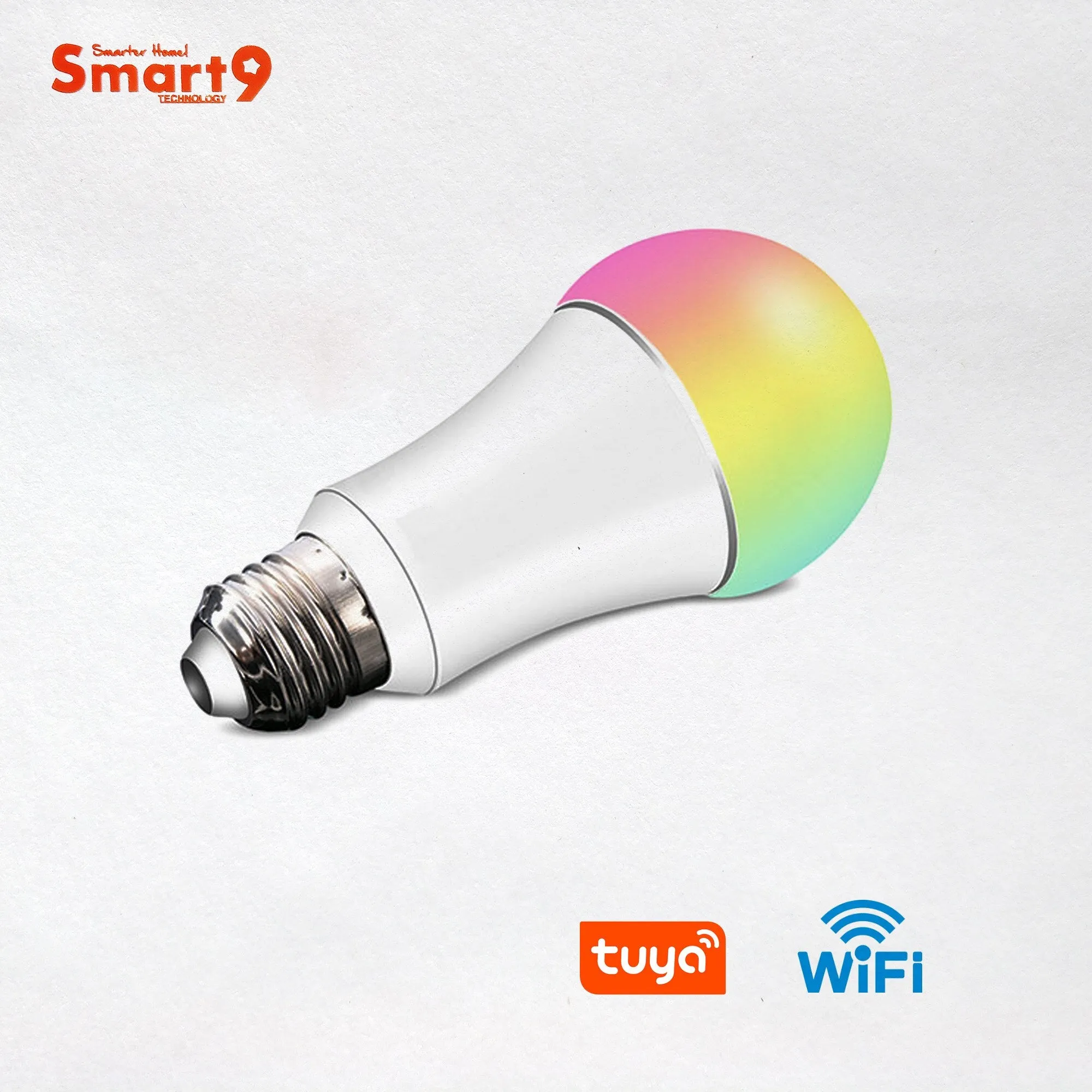 Smart9 RGB Bulb, TuYa Home Automation Smart Life APP, E27 6W Light Socket Wifi Connection, Works with Alexa Echo