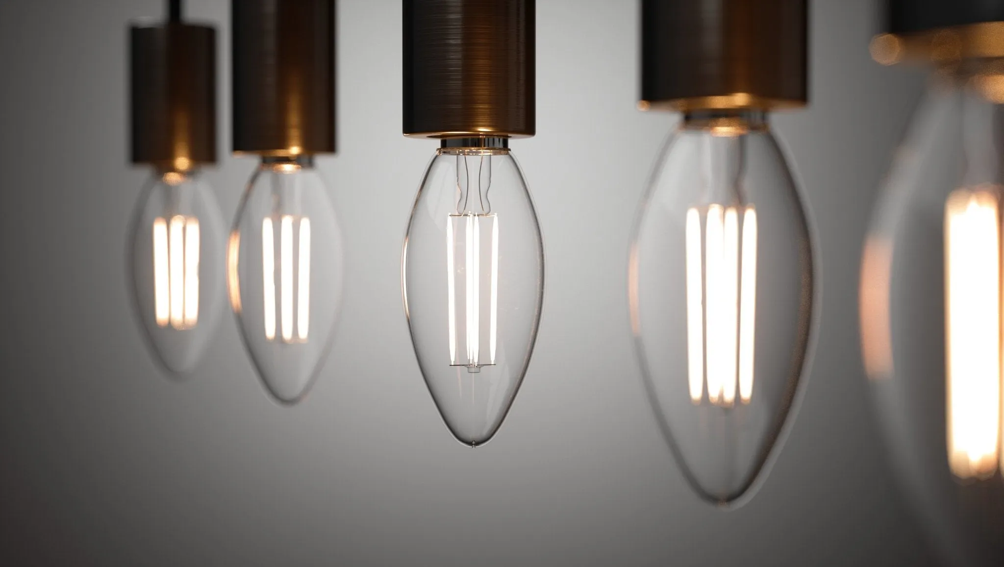 UBB2040 Luxury LED Bulbs, 40W Equivalent, Vintage Edison Style, B11 Shape, E12 Base (candelabra base), 2700K (warm white) - 4 PACK
