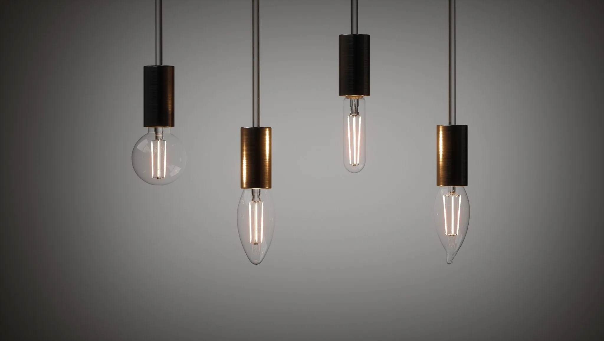 UBB2040 Luxury LED Bulbs, 40W Equivalent, Vintage Edison Style, B11 Shape, E12 Base (candelabra base), 2700K (warm white) - 4 PACK