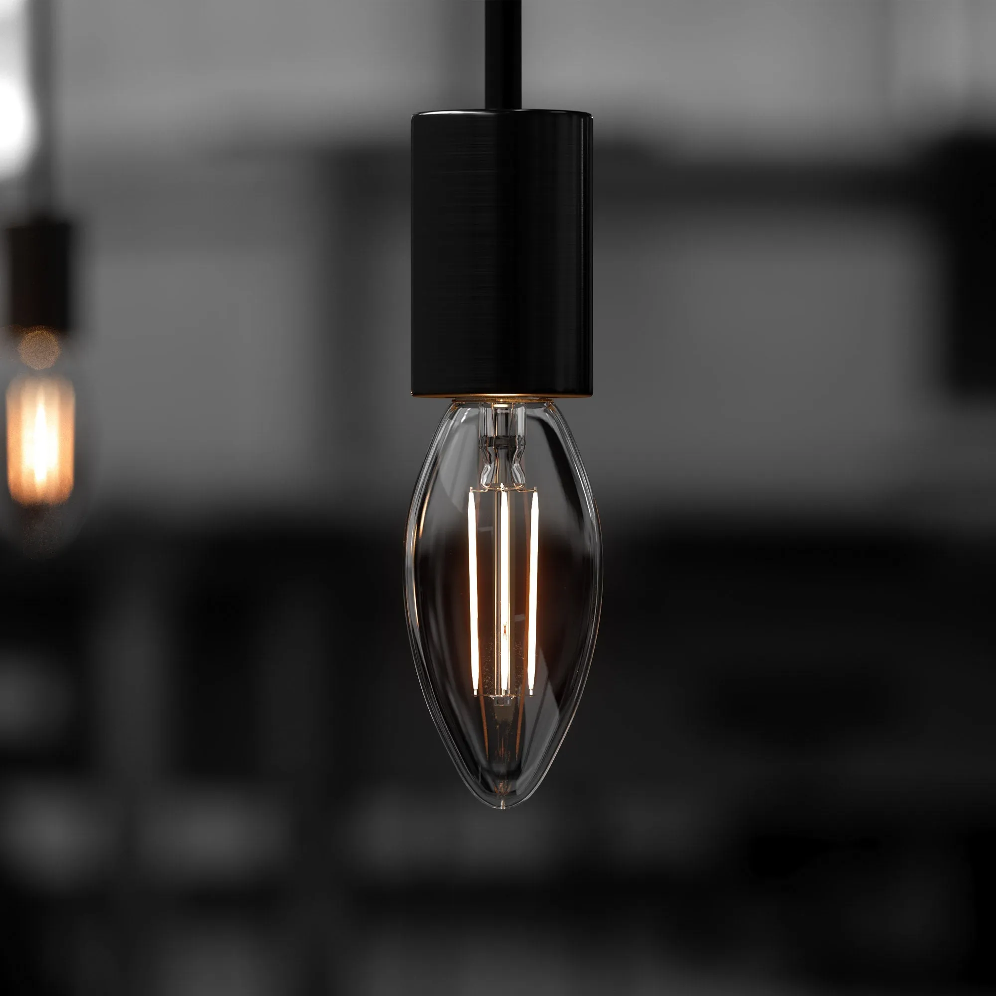 UBB2040 Luxury LED Bulbs, 40W Equivalent, Vintage Edison Style, B11 Shape, E12 Base (candelabra base), 2700K (warm white) - 4 PACK