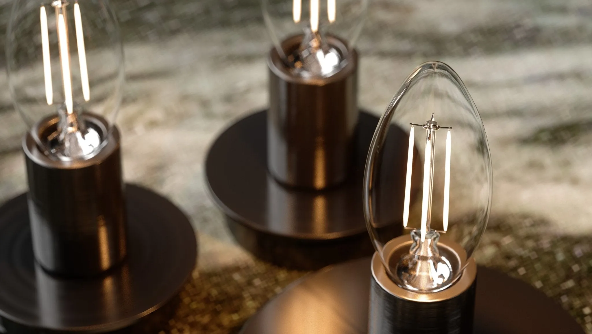UBB2040 Luxury LED Bulbs, 40W Equivalent, Vintage Edison Style, B11 Shape, E12 Base (candelabra base), 2700K (warm white) - 4 PACK