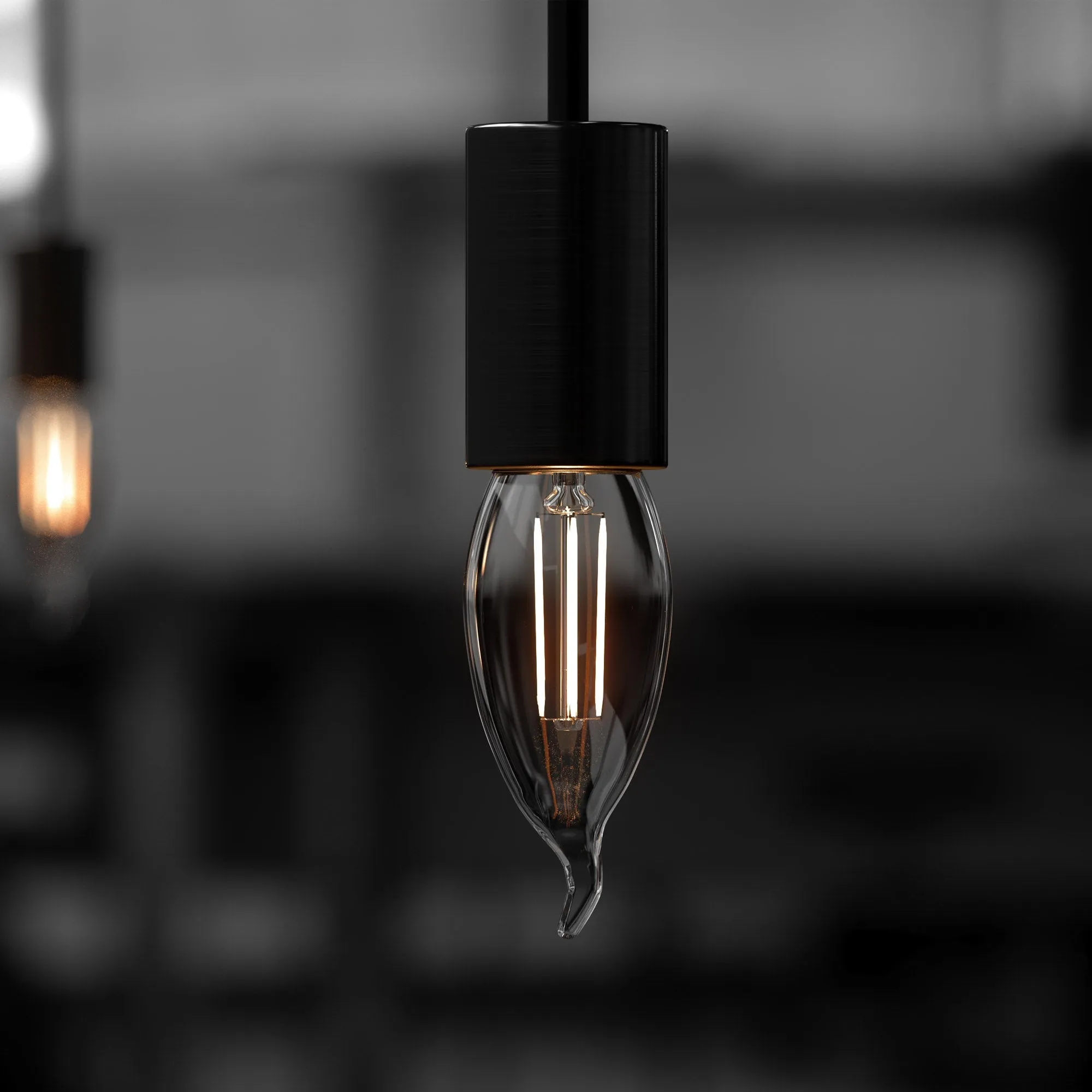 UBB2070 Luxury LED Bulbs, 40W Equivalent, Vintage Edison Style, CA10 Shape, E26 Base (standard medium base), 2700K (warm white) - 4 PACK