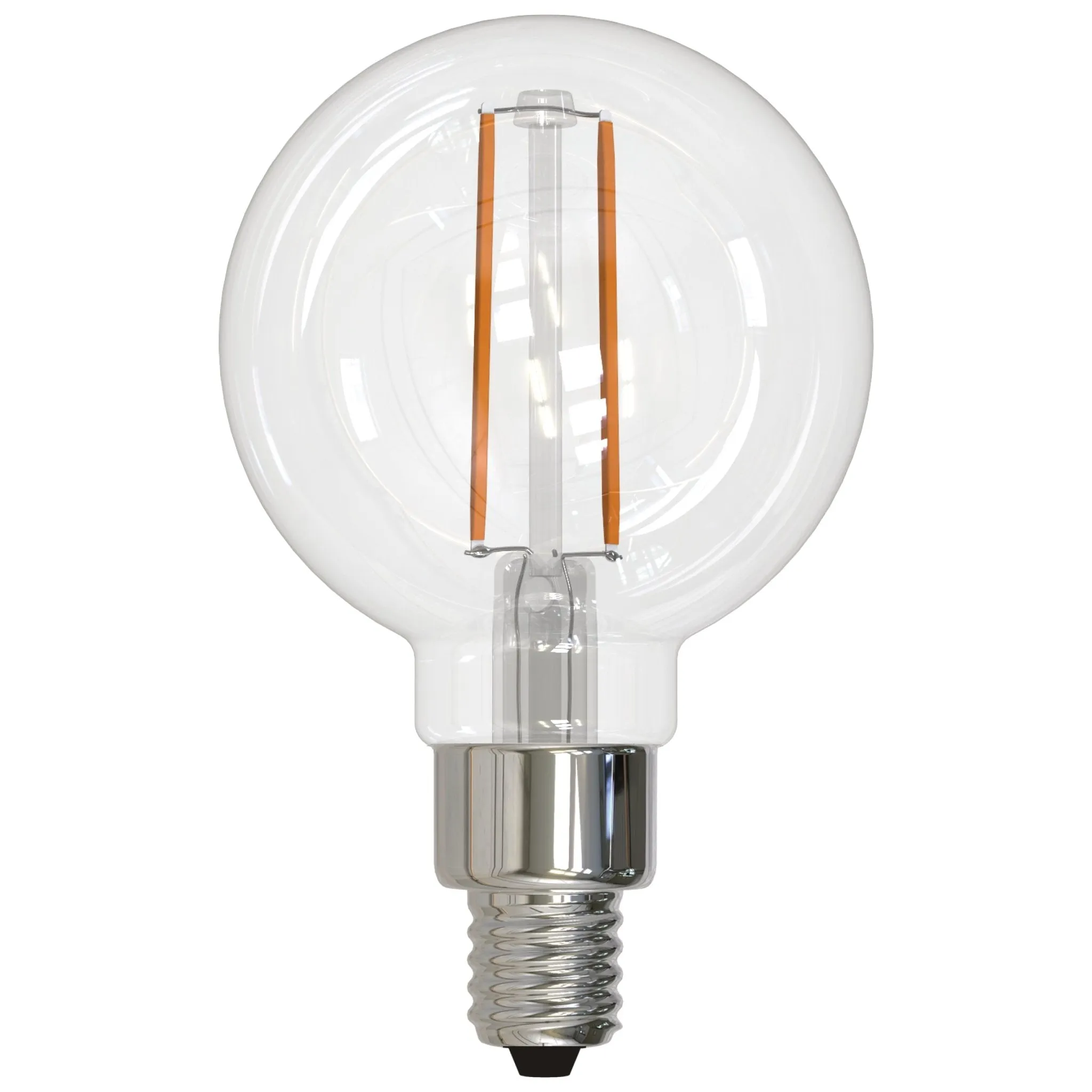 UBB2100 Luxury LED Bulbs, 25W Equivalent, Vintage Edison Style, G16 Shape, E12 Base (candelabra base), 2700K (warm white) - 4 PACK