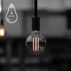 UBB2100 Luxury LED Bulbs, 25W Equivalent, Vintage Edison Style, G16 Shape, E12 Base (candelabra base), 2700K (warm white) - 4 PACK