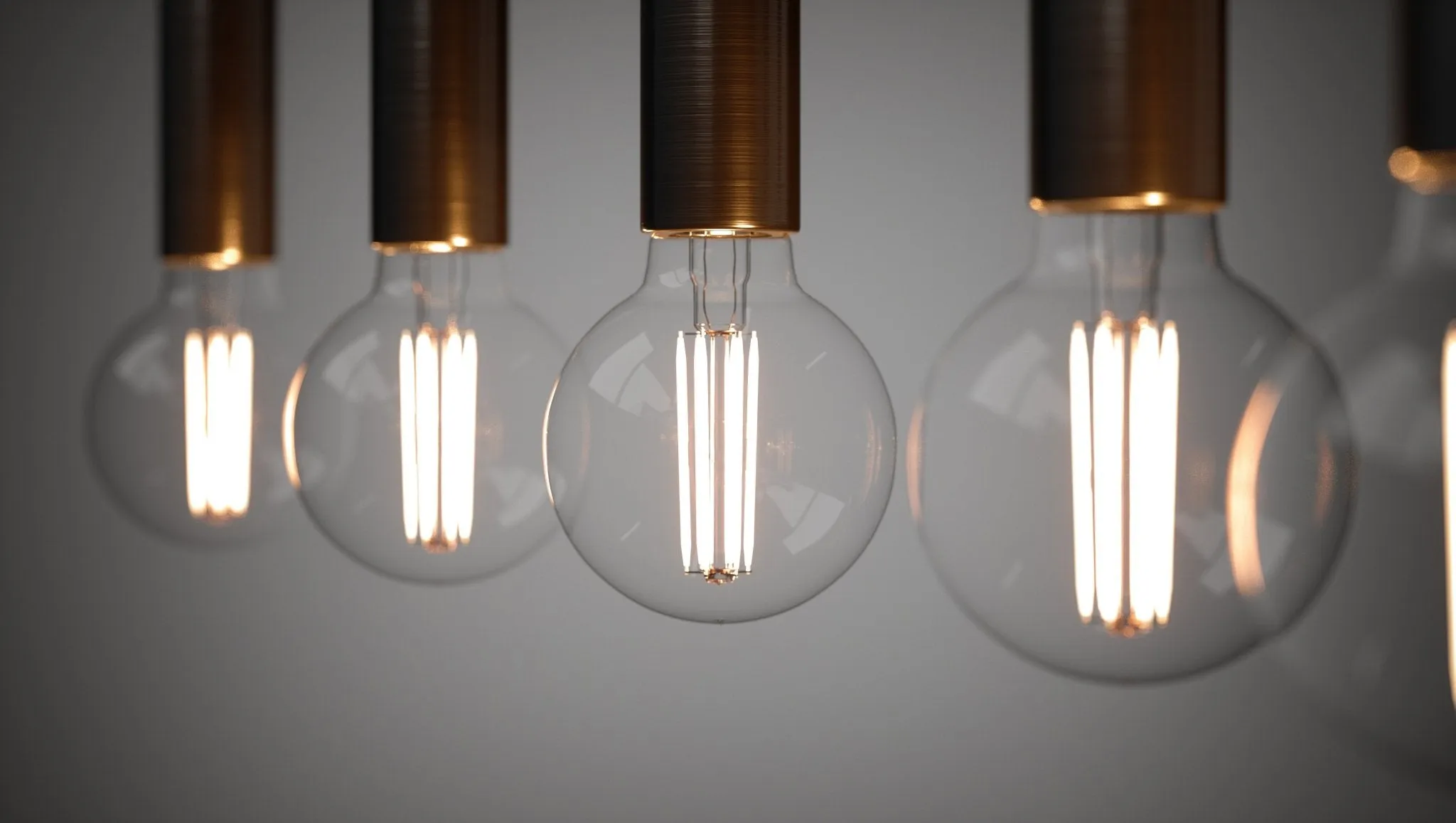 UBB2100 Luxury LED Bulbs, 25W Equivalent, Vintage Edison Style, G16 Shape, E12 Base (candelabra base), 2700K (warm white) - 4 PACK
