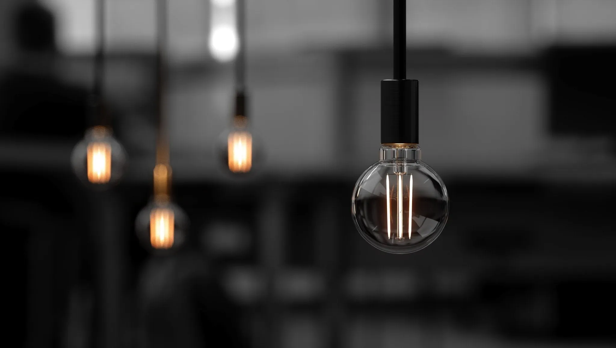 UBB2101 Luxury LED Bulbs, 40W Equivalent, Vintage Edison Style, G16 Shape, E12 Base (candelabra base), 2700K (warm white) - 3 PACK