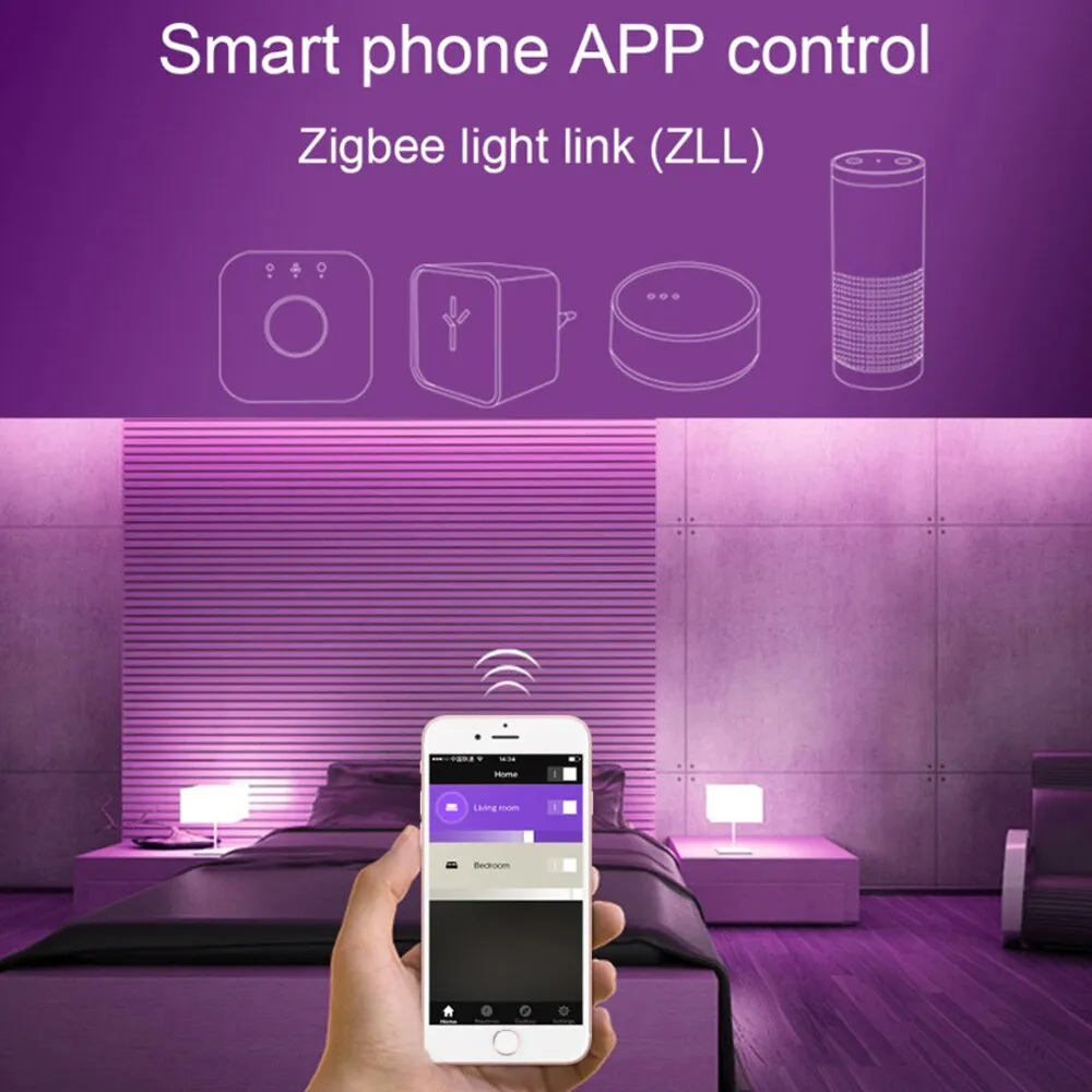 ZIGBEE Bulb E27 6W 12W E26 Lamp RGB Dual White Zigbee Smart Lamp App Control LED Light Bulb AC 110V 220V 230V Zigbee ZLL Link